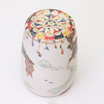 KOMAGO Tetsutarou 小孫哲太郎, No.31 Polychrome Yunomi with Carved Crab Designs 線彫蟹紋湯呑, 2023