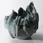 Kato Mami 加藤真美, Black frost glazed tea bowl 1, 2025