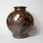 Murata Gen 村田 元, Jar with Persimmon Glaze 扁壺