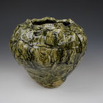 Yanagihara Mutsuo 柳原睦夫, Yellow oribe tea bowl, 1989