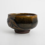 Kinjo Jiro 金城次郎, Teabowl with Fish Drawing 魚紋茶碗