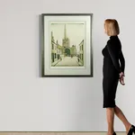 L.S Lowry, Burford Church , 1973