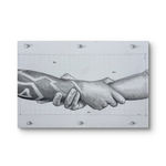 Saype, Beyond Walls, Step 1 : Paris (FR) 2019, 15 000 m², 48°51'14.12"N 2°18'4.58"E preparatory drawing , 2019