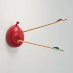 Nano Abia, Último Instante. Double arrow balloon. Turquesa., 2023