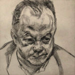 Lucian Freud, Head of Bruce Bernard, 1985