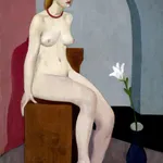 Théodule Ribot (1823 – 1891), Portrait of a young girl, possibly the artist’s daughter Louise