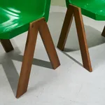 Square Coffee Table in Walnut with Staggered Legs, Italy, 1960s