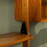 Square Coffee Table in Walnut with Staggered Legs, Italy, 1960s