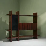 Table Lamp with Chrome Concentric Circles, Italy, 1970s