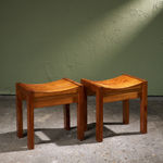 Square Coffee Table in Walnut with Staggered Legs, Italy, 1960s