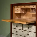 A.B. Svenska Möbelfabrikerna Bodafors, Cabinet with Decorative Carvings in Stained Birch , 1920/30s