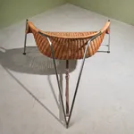 Square Coffee Table in Walnut with Staggered Legs, Italy, 1960s