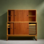 A.B. Svenska Möbelfabrikerna Bodafors, Cabinet with Decorative Carvings in Stained Birch , 1920/30s