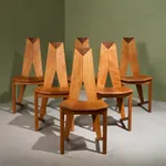 Square Coffee Table in Walnut with Staggered Legs, Italy, 1960s