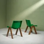 Square Coffee Table in Walnut with Staggered Legs, Italy, 1960s