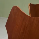 Square Coffee Table in Walnut with Staggered Legs, Italy, 1960s