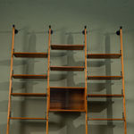 Square Coffee Table in Walnut with Staggered Legs, Italy, 1960s