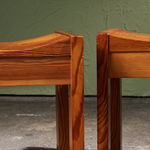 Square Coffee Table in Walnut with Staggered Legs, Italy, 1960s