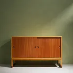 A.B. Svenska Möbelfabrikerna Bodafors, Cabinet with Decorative Carvings in Stained Birch , 1920/30s