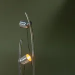 Table Lamp with Chrome Concentric Circles, Italy, 1970s