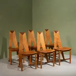 Square Coffee Table in Walnut with Staggered Legs, Italy, 1960s