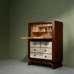 A.B. Svenska Möbelfabrikerna Bodafors, Cabinet with Decorative Carvings in Stained Birch , 1920/30s