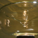 Table Lamp with Chrome Concentric Circles, Italy, 1970s