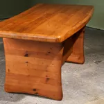 Square Coffee Table in Walnut with Staggered Legs, Italy, 1960s
