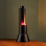 Table Lamp with Chrome Concentric Circles, Italy, 1970s