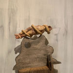 Prabhakar Pachpute, Museum Menageries 44 (The fossil reptile), 2025