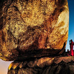 Steve McCurry, The Golden Rock beneath Kyaiktiyo Pagoda, Kyaiktiyo, Myanmar. 1994, 2020