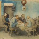 Ivar Arosenius, Beer hall (Ölkafféet), 1900
