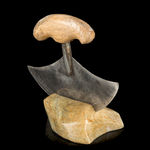 ABRAHAM NASTAPOKA (1900-1981) INUKJUAK (PORT HARRISON), Dog Head Bookends, 1960