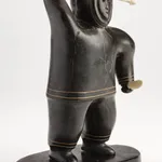 AKEEAKTASHUK (1898-1954) INUKJUAK (PORT HARRISON), Hunter with Spear and Knife, c. 1950