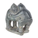 ABRAHAM NASTAPOKA (1900-1981) INUKJUAK (PORT HARRISON), Dog Head Bookends, 1960
