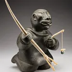 TOONOO SHARKY (1970-) KINNGAIT (CAPE DORSET), Alighting Bird, 2001