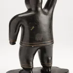 AKEEAKTASHUK (1898-1954) INUKJUAK (PORT HARRISON), Hunter with Spear and Knife, c. 1950