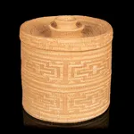 UNIDENTIFIED PUGET SOUND COAST SALISH ARTIST, Open Basket with Diamond and Rim Design, c. 1950s