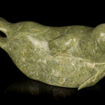 ABRAHAM NASTAPOKA (1900-1981) INUKJUAK (PORT HARRISON), Dog Head Bookends, 1960