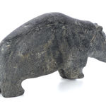 ABRAHAM NASTAPOKA (1900-1981) INUKJUAK (PORT HARRISON), Dog Head Bookends, 1960