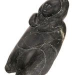 ABRAHAM NASTAPOKA (1900-1981) INUKJUAK (PORT HARRISON), Dog Head Bookends, 1960