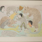 LUKE IKSIKTAARYUK (1909-1977) QAMANI’TUAQ (BAKER LAKE), Fishing Through Ice, 1971 (1972 #11)