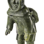 ABRAHAM NASTAPOKA (1900-1981) INUKJUAK (PORT HARRISON), Dog Head Bookends, 1960