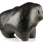 ELIZABETH NUTARAALUK AULATJUT (1914-1998) ARVIAT (ESKIMO POINT), Kayaker and Owl, c. late 1960s