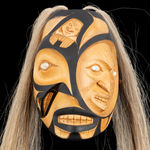 ABRAHAM NASTAPOKA (1900-1981) INUKJUAK (PORT HARRISON), Dog Head Bookends, 1960