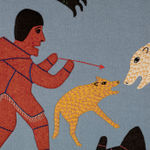 JACOB IRKOK (1937-2009) ARVIAT (ESKIMO POINT), Standing Caribou, c. late 1960s