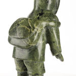 ABRAHAM NASTAPOKA (1900-1981) INUKJUAK (PORT HARRISON), Dog Head Bookends, 1960