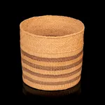 UNIDENTIFIED PUGET SOUND COAST SALISH ARTIST, Open Basket with Diamond and Rim Design, c. 1950s