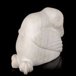 ABRAHAM NASTAPOKA (1900-1981) INUKJUAK (PORT HARRISON), Dog Head Bookends, 1960