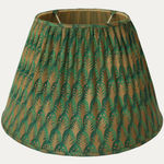 Fortuny Piumette Emerald Green & Gold Lampshade